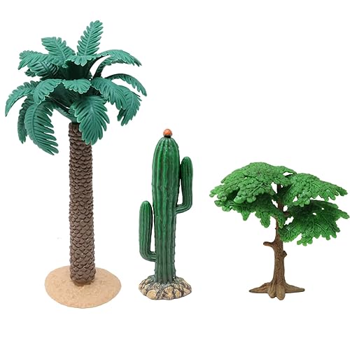 Honbay 3PCS Fake Miniature Trees Model Plastic Artificial Coconut Palm