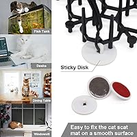 Vista 5 de Ley's Paquete de 12 alfombrillas disuasorias para gatos, 6 x 8 pulgadas, con púas, mantiene a los gatos alejados de las plantas, muebles