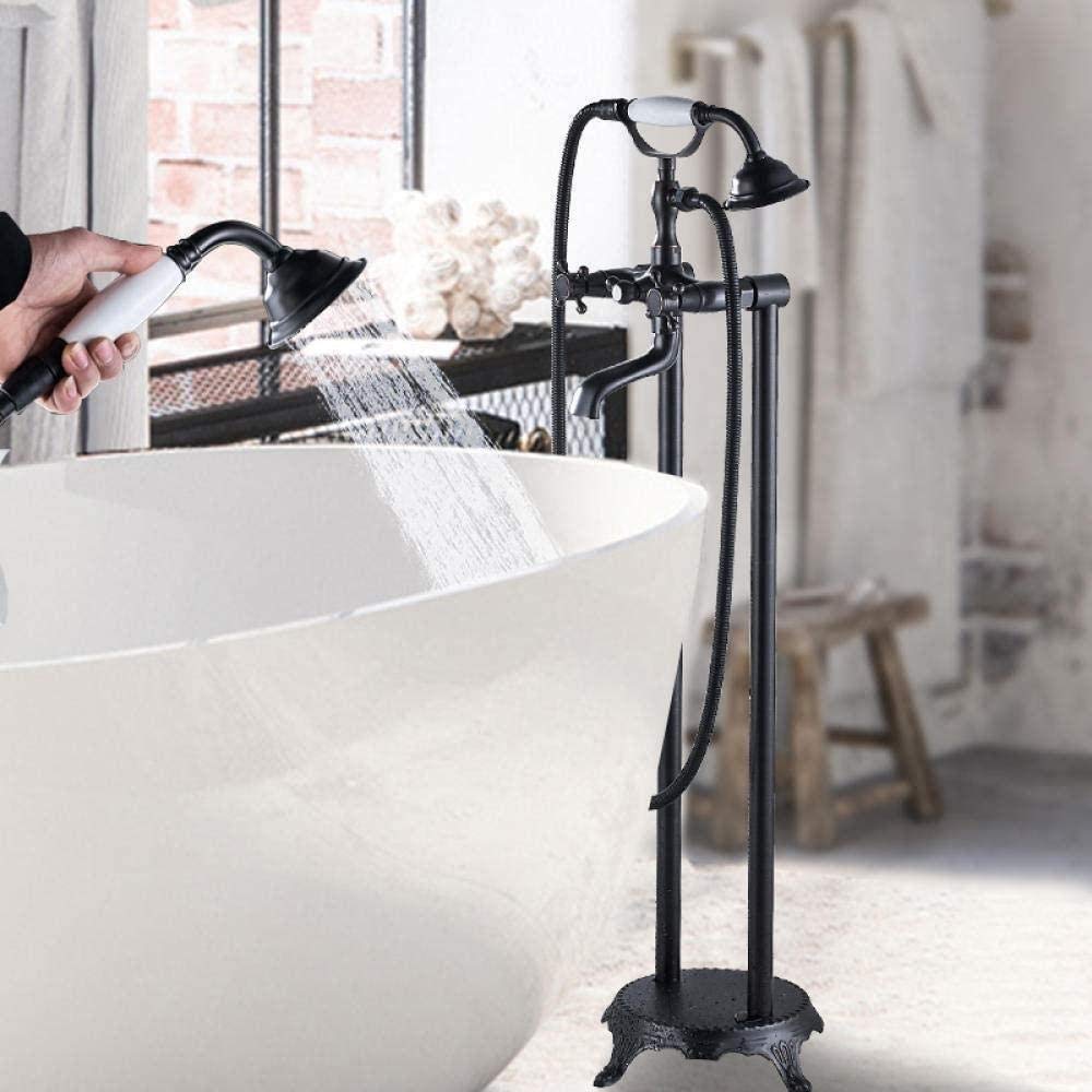 Mitigeur de baignoire cascade et colonne de douche bronze antique