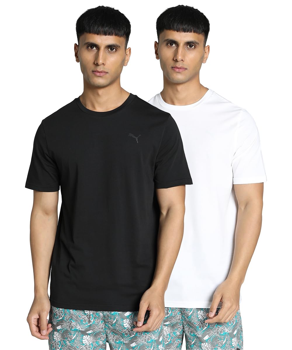 puma Men Cotton Solid Regular Fit T-Shirt-picture-36
