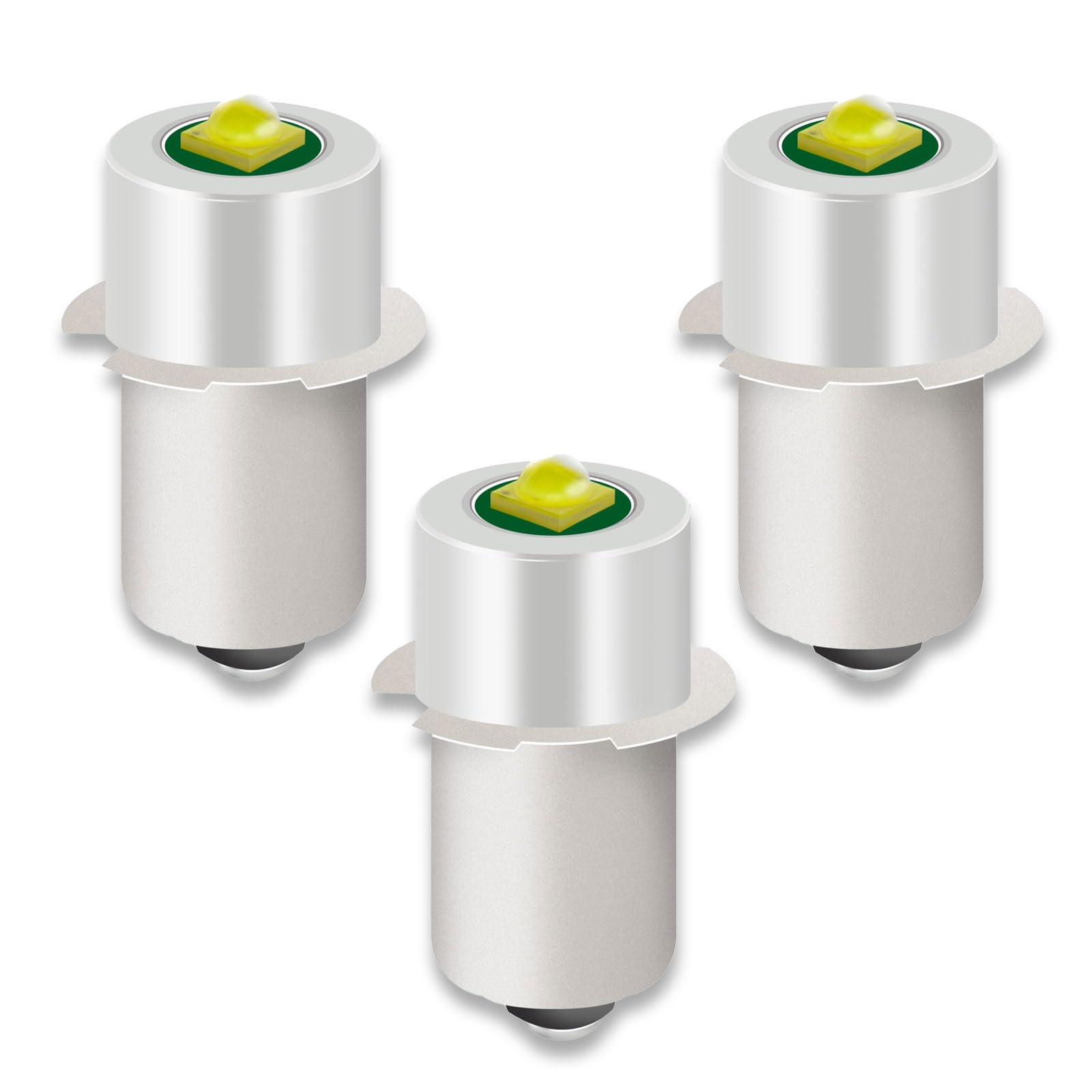 3 pack led flashlight bulb p13.5s pr2 led bulb conversion kit 3w 3v 4.5v 6v white upgrade replacement set for 2-4c&d cell bulbs torch lantern tooling craftsman lamp bright and efficient
