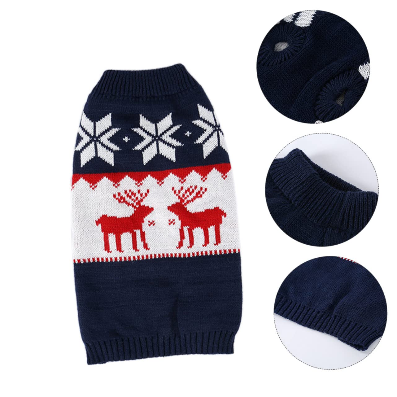 FRCOLOR 3pezzi Maglione Invernale Per Animali Con Motivo Renna Cappotto Caldo Per Cani e Gatti Per Festività Natalizie