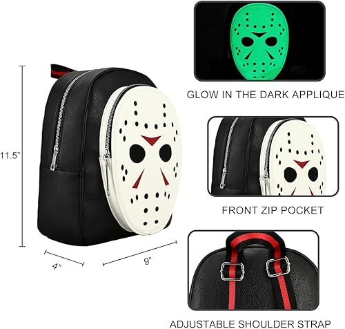 Miniatura 4 de Friday the 13th Jason Glow In The Dark Mini Mochila, Negro -, Personalizado