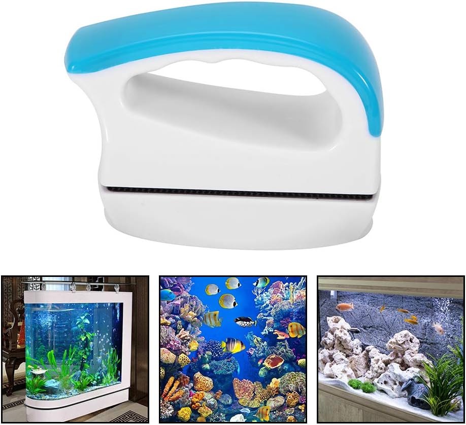 Fish Tank Brush, Magnetic Aquarium Cleaner Super Suction Fish Tank Scrubber for All Types Aquarium 25mm Thickness Glass (150 * 73 * 100mm)