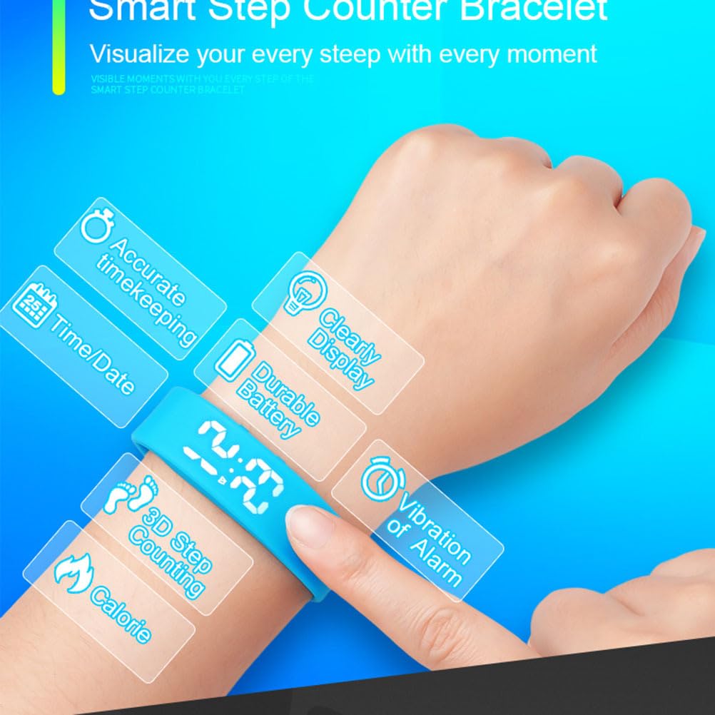 Hemobllo Led Digital Watch for Boys and Girls Adjustable, Fitness Tracker with Alarm Function, Pedometer and Calorie Counter - Image 2