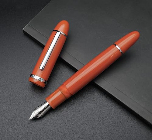 Miniatura 10 de JINHAO X159 - Pluma estilográfica (EF punta 0.015 in, blanco marfil con clip plateado)