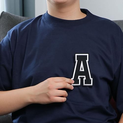 Miniatura 416 de Parches de letras termo-adhesivas de alta calidad – Lindas letras para ropa – Parche universitario para ropa – Letras bordadas de 4 1/2 parches