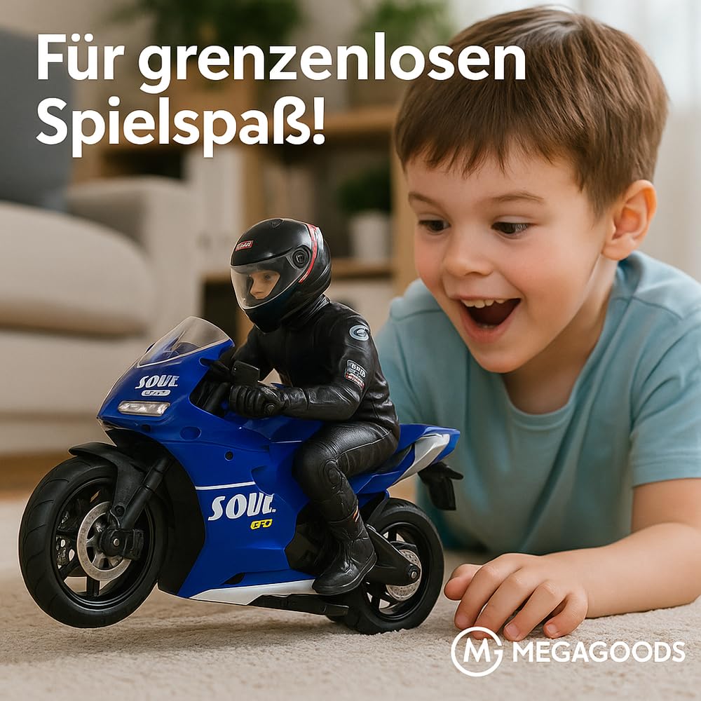 RC Motorrad 1/6 Elektro Rennbike 4CH High Speed Racing DE.