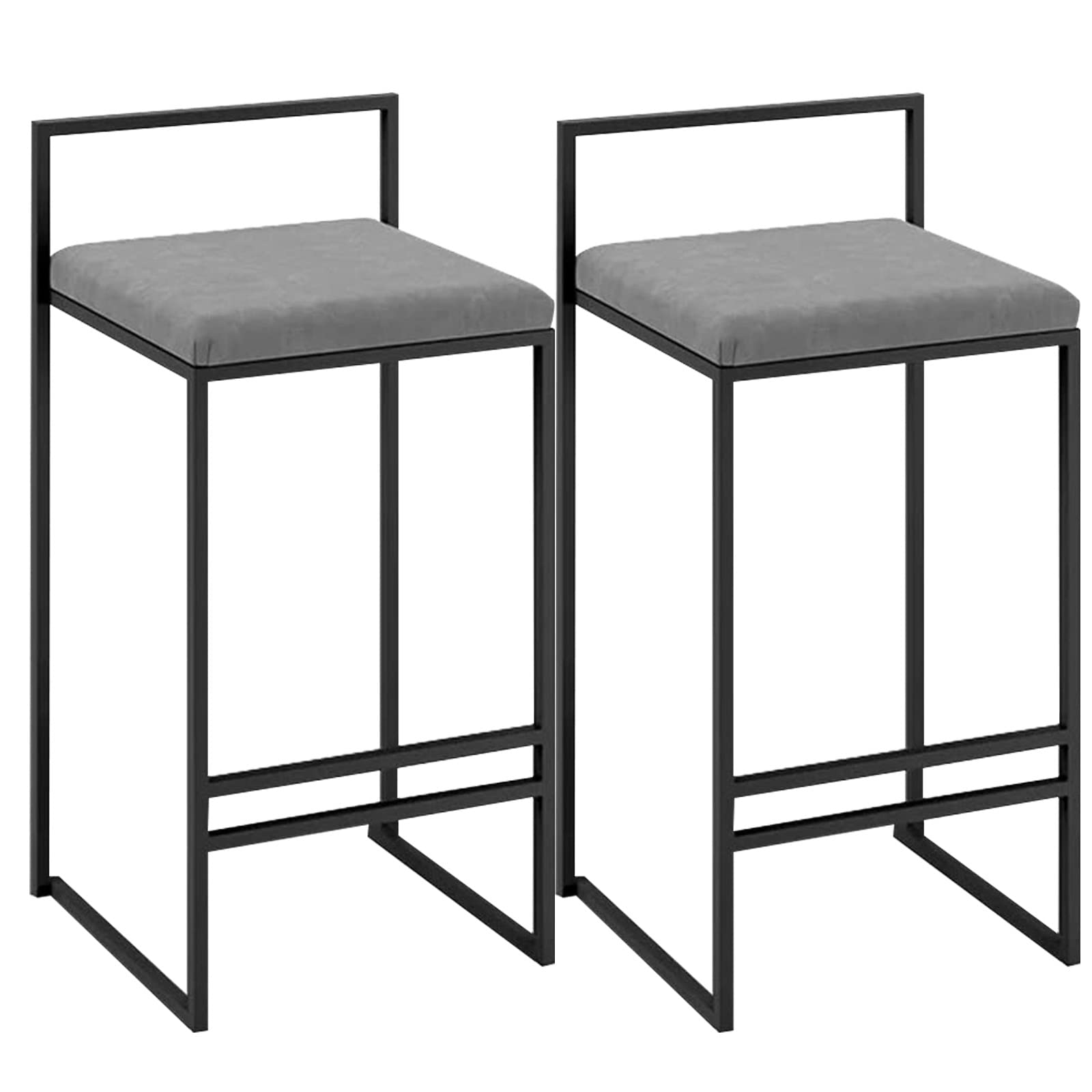 Chaise de comptoir de cuisine grise et tabouret haut confortable pour repas en famille