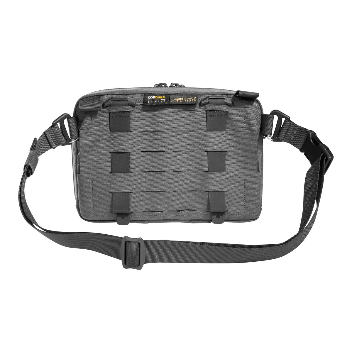 Tasmanian Tiger TT Tac Pouch 8.1 Hip Taktische Ausrüstungs-Tasche Mit Molle-System, Abnehmbarem Hüftgurt, Umhänge- und Rucksack Zusatz-Tasche - Titan Grey