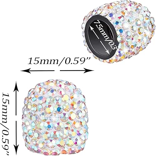 Miniatura 3 de Bling Car Tire Valve Stem Caps, 4Pcs Universal Shinny Tire Air Valves Stem Caps, Sparkling Tire Valves Caps Dustproof for Most Cars, Motorcycles,