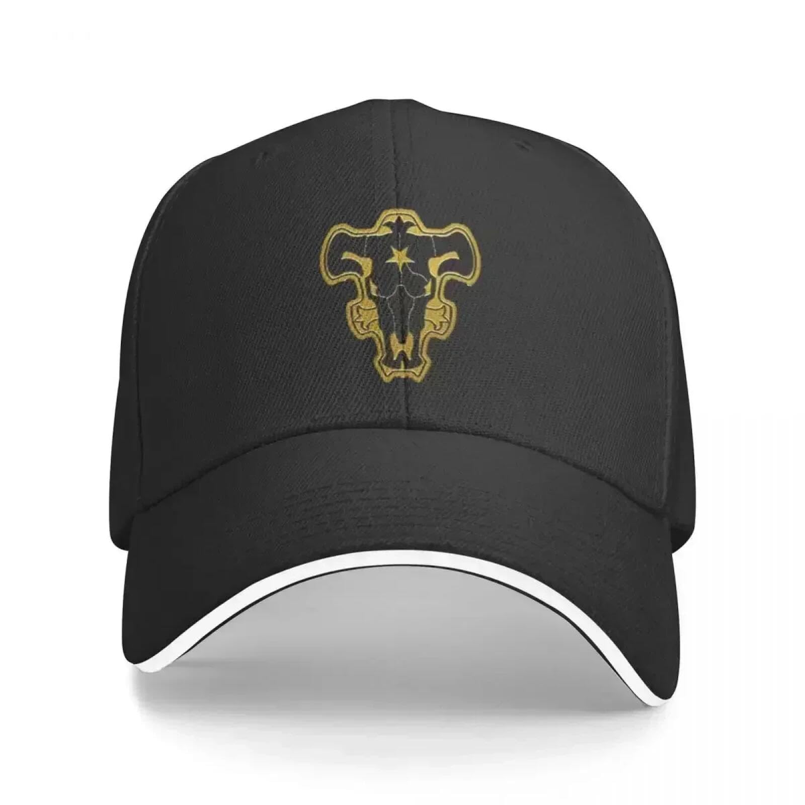 URBWATVKI Black Clover Fanart of Black Bulls Emblem Cap Fashion Casual Baseball Caps Adjustable Hat Hip Hop Hat Customizable Polychromatic
