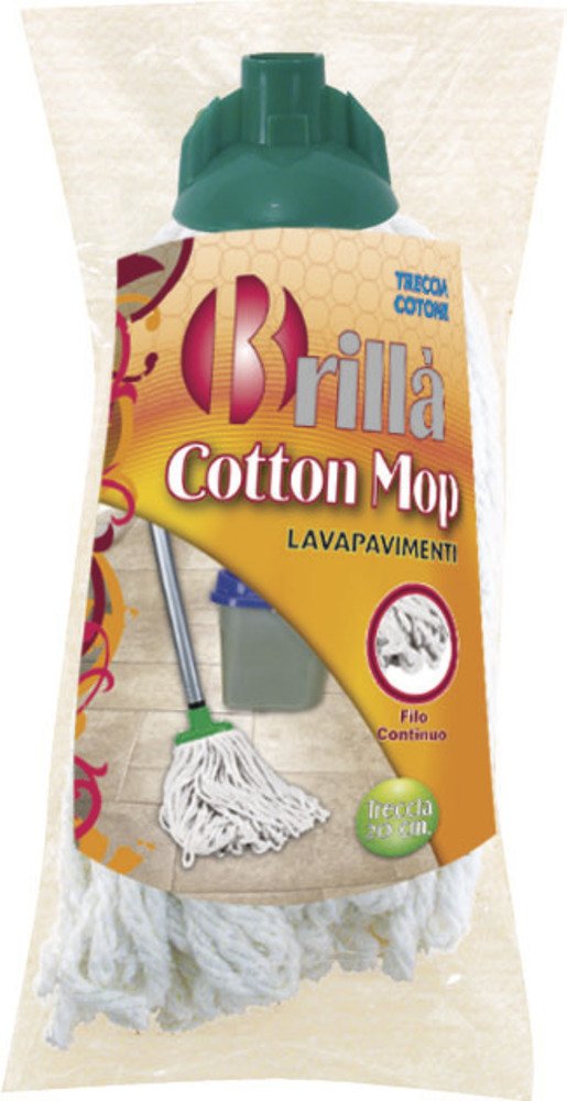 La Briantina RIC00776A Ricambio Cotton Mop Filo Continuo, 160g, 18 cm Frange