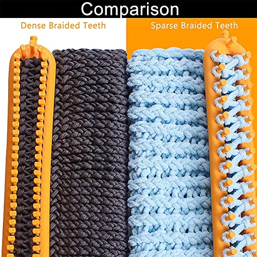 Image of Katech 3 pcs Rectangle Knitting Looms Kit Sparse Pegs Loom Knitter Different Sizes Colorful Plastic Weaving Looms Set DIY Yarn Weaving Kits with a Crochet Hook and Needle (Color is Random)