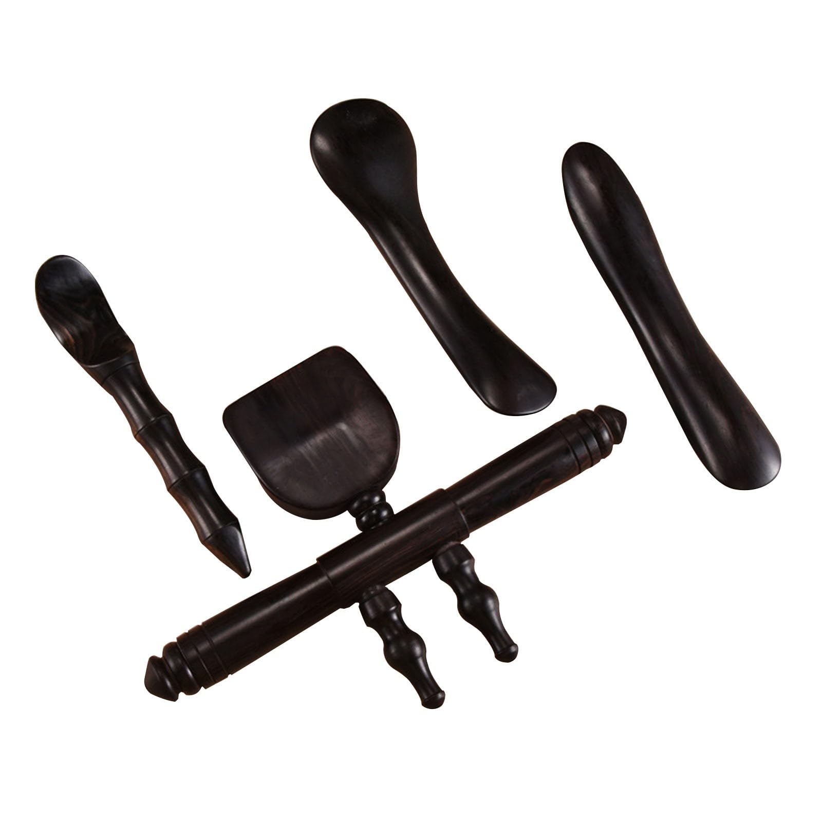 4-in-1 Wooden Muscle Scraper Tools Set,Scraping Massage Tools for Physical Therapy,Guasha Massage Scraper Tool,IASTM Tools,Do Not Hurt The Skin(A)
