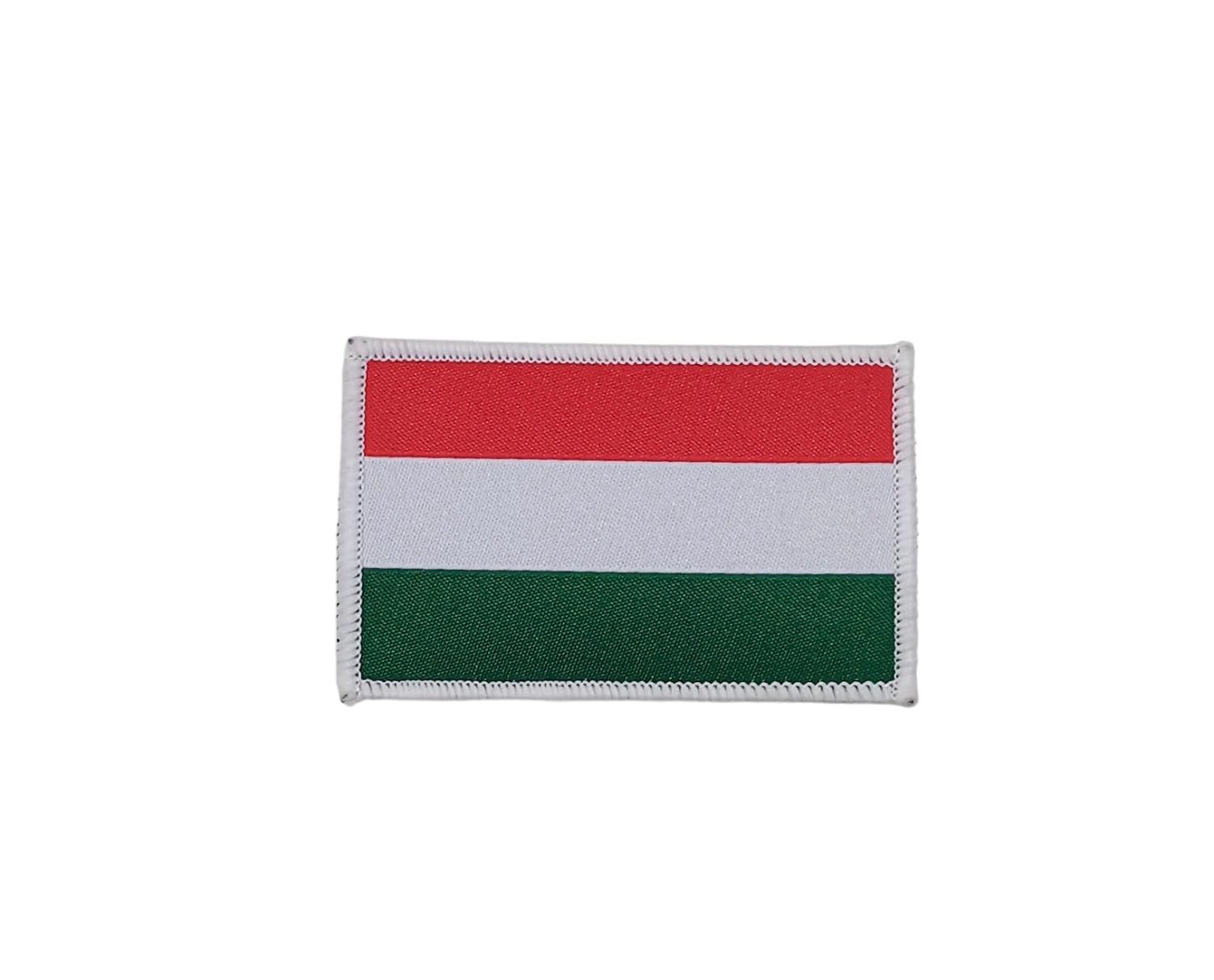 Embroidered Patches Hungary Flag with Official Colours - Embroidered Crest - Embroidered Biker Patches - Military Patches, Hungary Patch (Hungary)