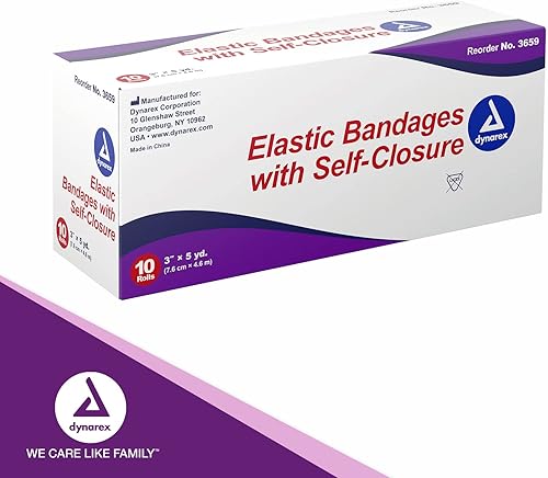Miniatura 7 de Dynarex Vendajes elásticos con cierre automático, excelente compresión y estiramiento, vendajes elásticos sin látex con cierre de velcro, 3 pulgadas
