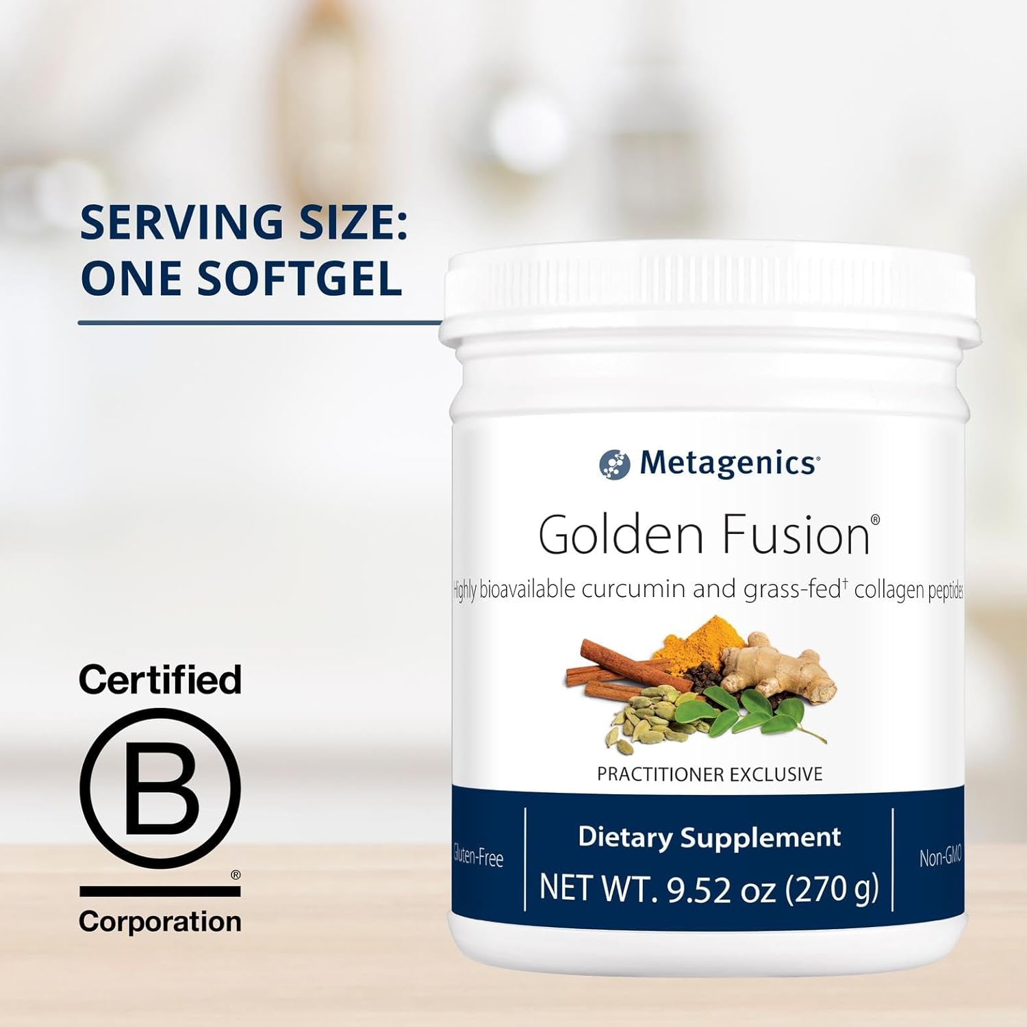 Metagenics Golden Fusion - CurQfen Curcumin with Grass-Fed Collagen Peptides - Supports Joint, Tissue, Normal Inflammatory Response & Digestive Health - Non-GMO, Gluten-Free Powder - 30 Servings - Image 2