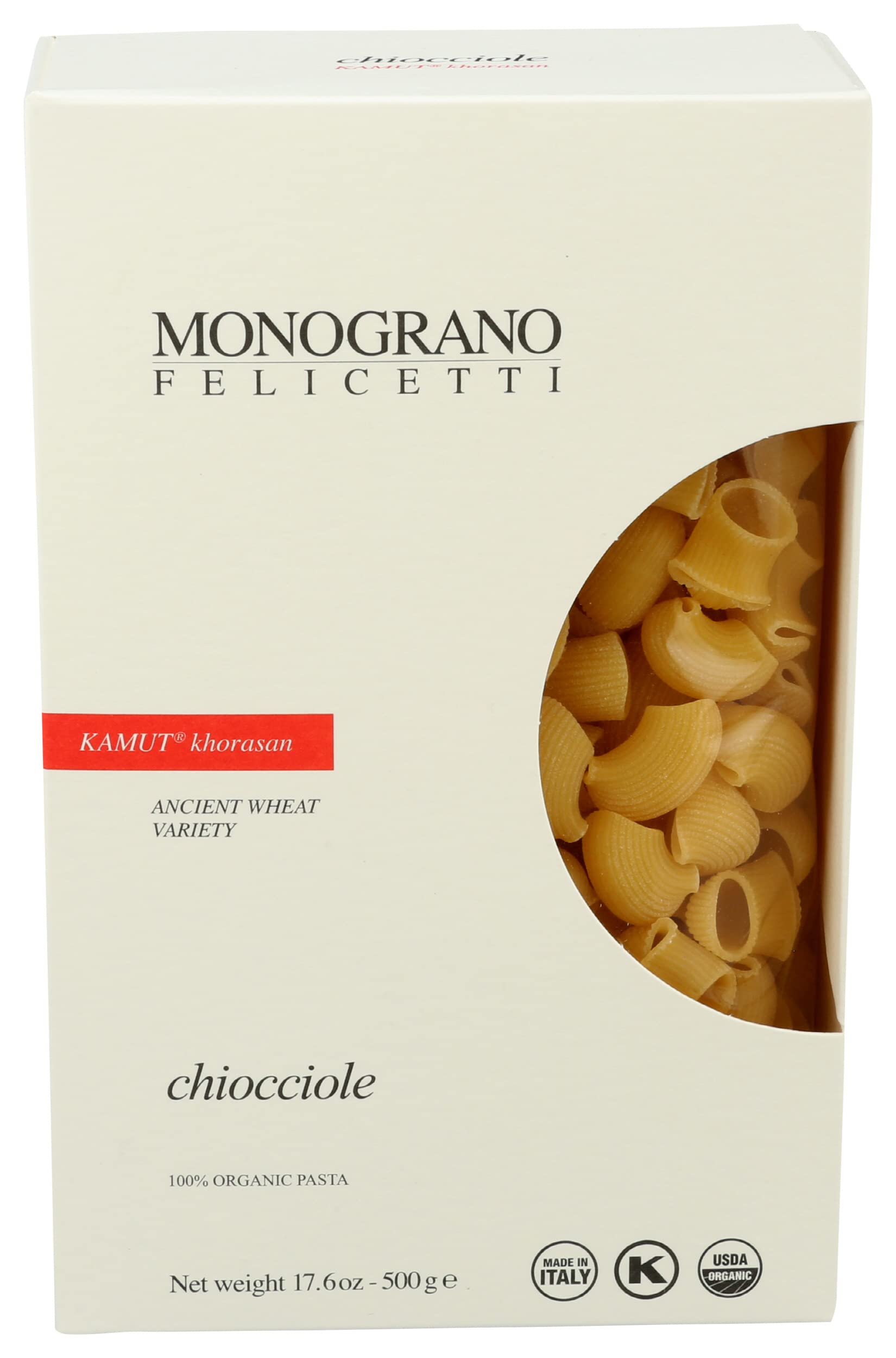 Monograno Felicetti Kamut Chiocciole Italian Organic Non-GMO Pasta 17.6oz (500g)