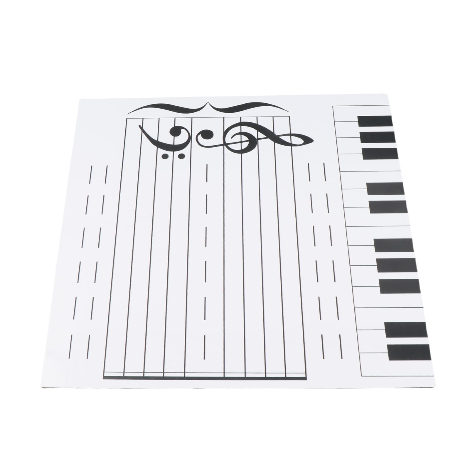 Alomejor Tableau magnétique effaçable à sec pour l'enseignement des touches de piano, prend en charge la lecture de notes et la musique pour les étudiants