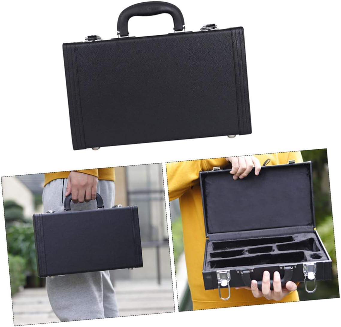 SHOWERORO Clarinet Carrying Box Shockproof and Portable Case for Wind Instruments Simple and Stylish Design Comfortable Handle for Students and Musicians