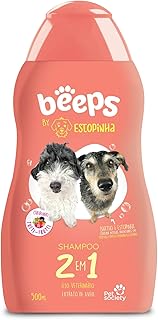 Beeps Estopinha Shampoo 2 em 1 500ml Beeps para Cães, Pet Society