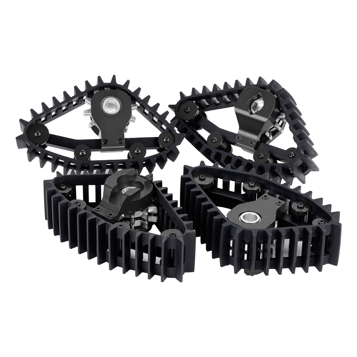 XBERSTAR TRX4M RC Car Snow Tires for Traxxas 1/18 TRX4M RC Car 4 Pcs Snow Tires Crawler Wheel Snow Tires for Traxxas 1/18 TRX4M RC Car Upgrade Parts (Black)