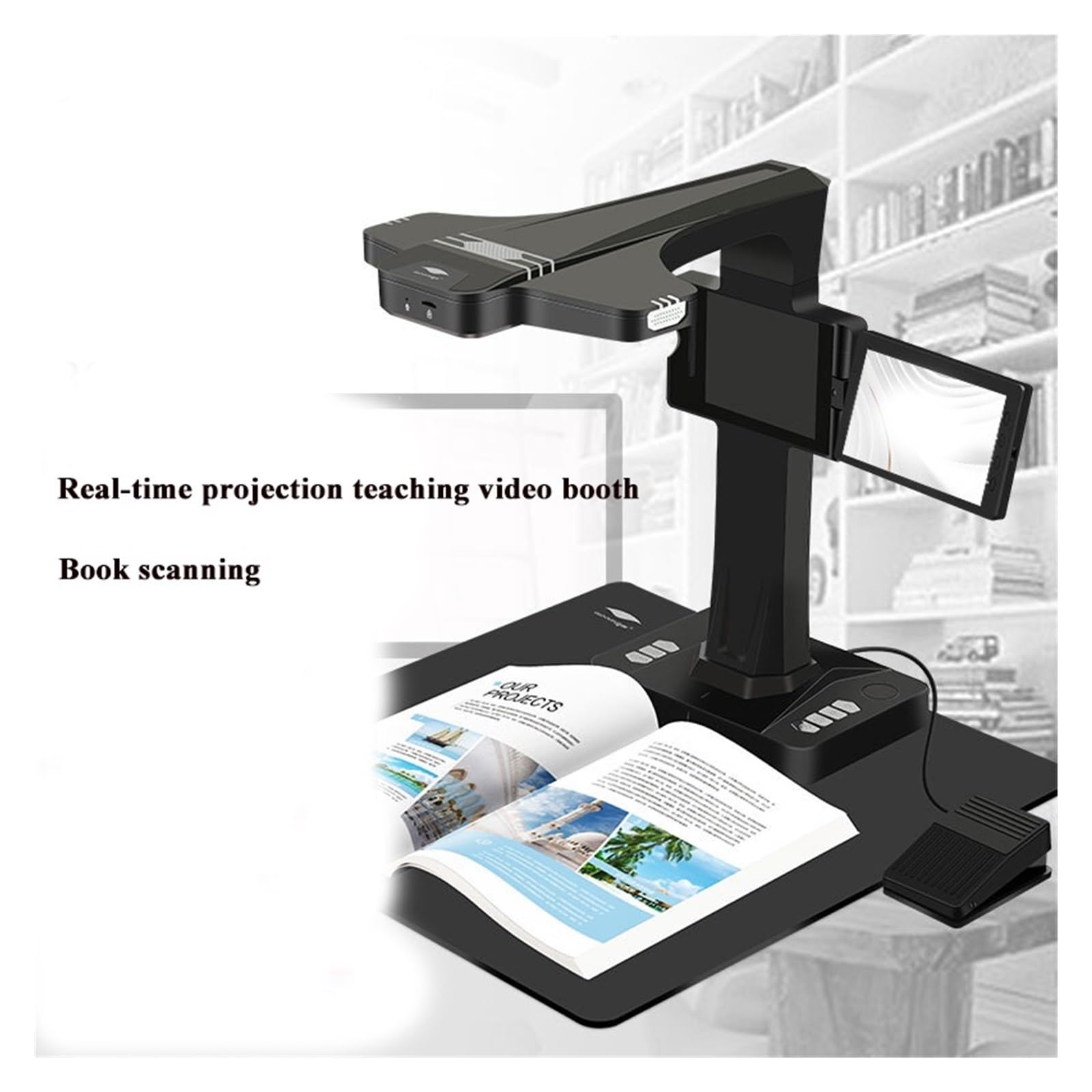 Scanner per Documenti, Scanner for documenti con visualizzatore di fotocamera OCR for insegnare scanner USB in formato A4 HD 13-25MP for PC portatili(18MP A3 Teaching)