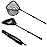 Fishing Landing Net with Telescoping Pole Handle Extends to 63 inches, Carbon Fiber Handle Extended from 23.6 inches to 47 inches