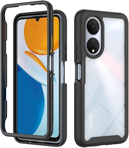 Miniatura 2 de Compatible con Huawei Honor X7 CMA-LX2 CMA-LX1 - Funda protectora de pantalla de vidrio de cielo estrellado transparente 360 protección de cuerpo