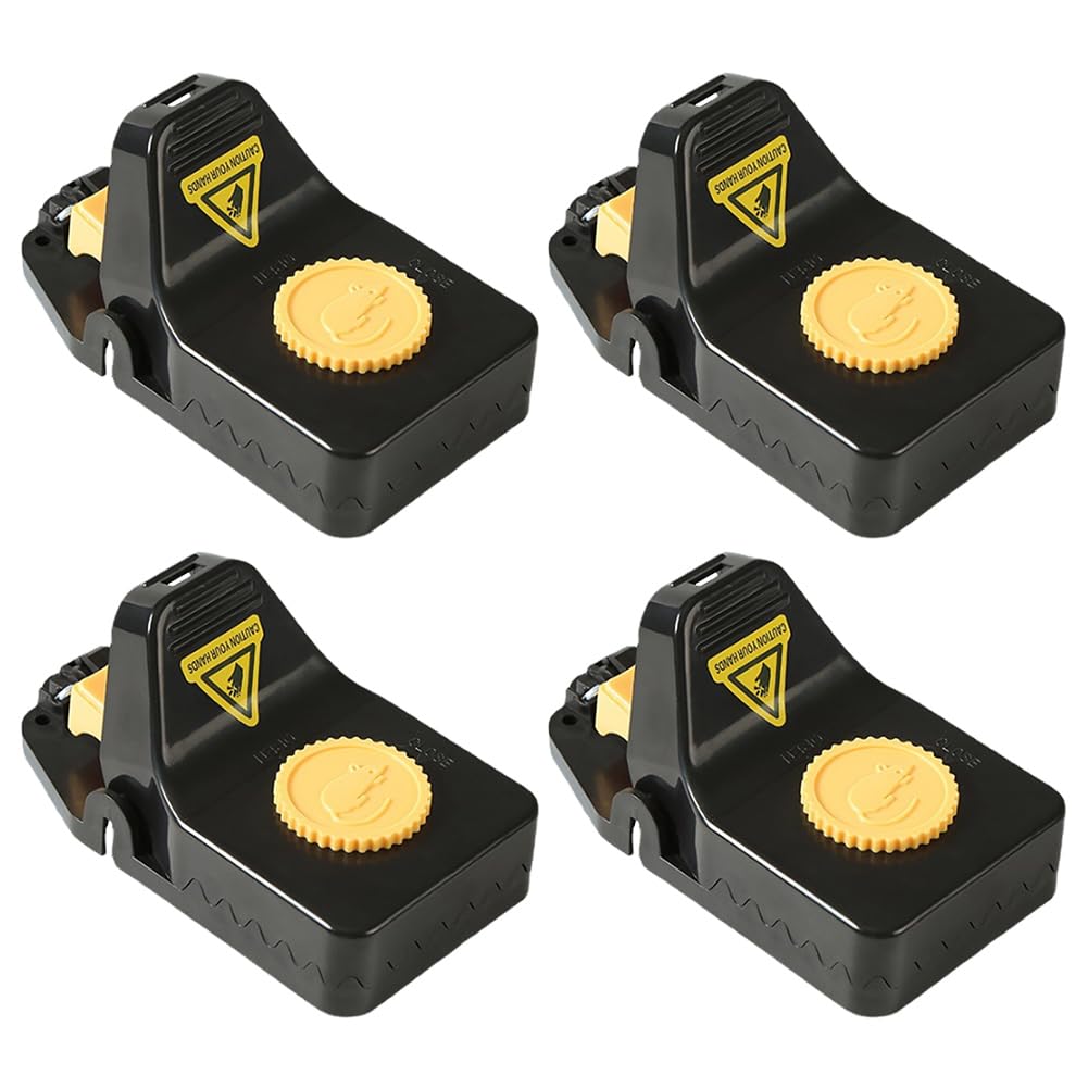HTU 2/4/6 Pcs Rat Bait Rats Catcher Reusable Mousetrap Catcher Safe for Family and Pet for Home Office Or Restaurants