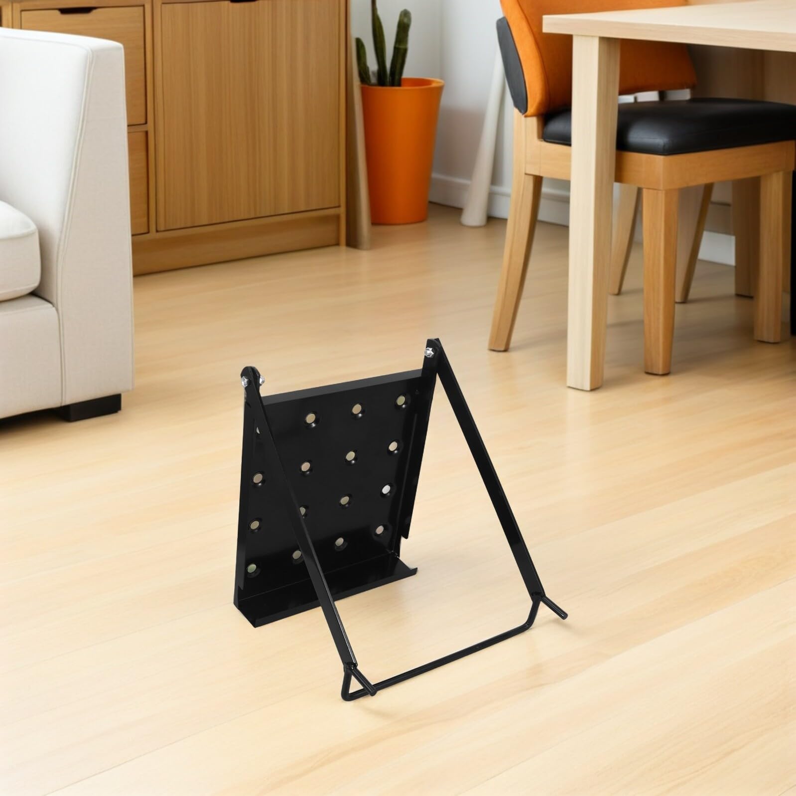 Plataforma de Trabajo Plegable para Escalera Exteble Portátil Soporte Anslizante de Hierro Negro 38X28 CM Banco o para Pintura y Bricolaje en Hogar y Desván