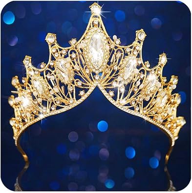 Unicra Silver Princess Crown Quinceanera Tiara Bridal Wedding Rhinestone Crowns for Women