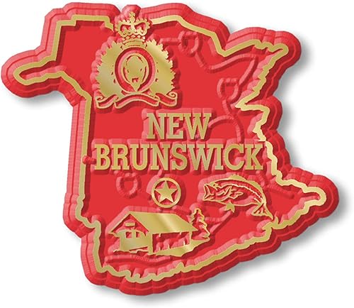 Imán de la provincia de New Brunswick por Classic Magnets, recuerdos coleccionables fabricados en los Estados Unidos disponible en Yaxa Peru