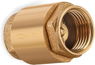 Brass One Way Check Valve 1/2 inch Backflow Preventer Female NPT Thread For Plumbing and Industrial Applications 0,5" Float Reinforced Valve For Water Boiler Heating System