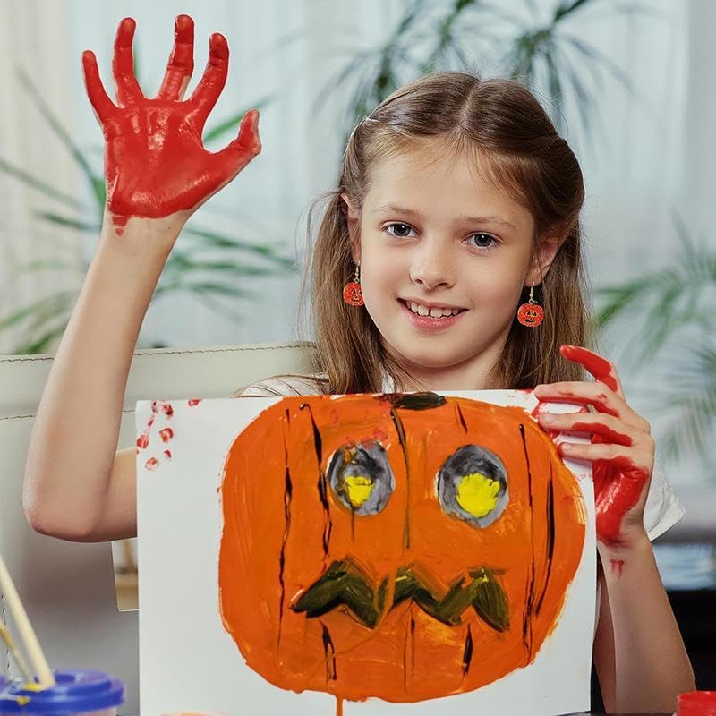 Halloween Pumpkin Earrings Hypoallergenic Crystal Dangle Earrings for Women Holiday Thanksgiving Halloween Pumpkin Drop Earrings Pumpkin Jewelry Accessories - Image 5