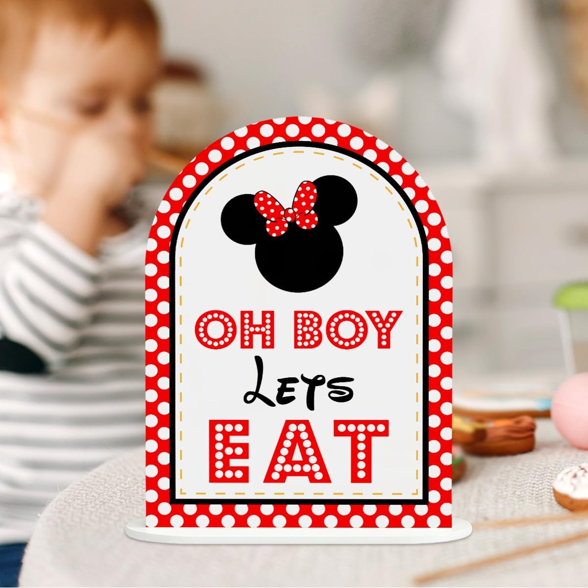 Cute Cartoon Mouse Sign for Baby Shower Birthday Table Decorations 19 image 5