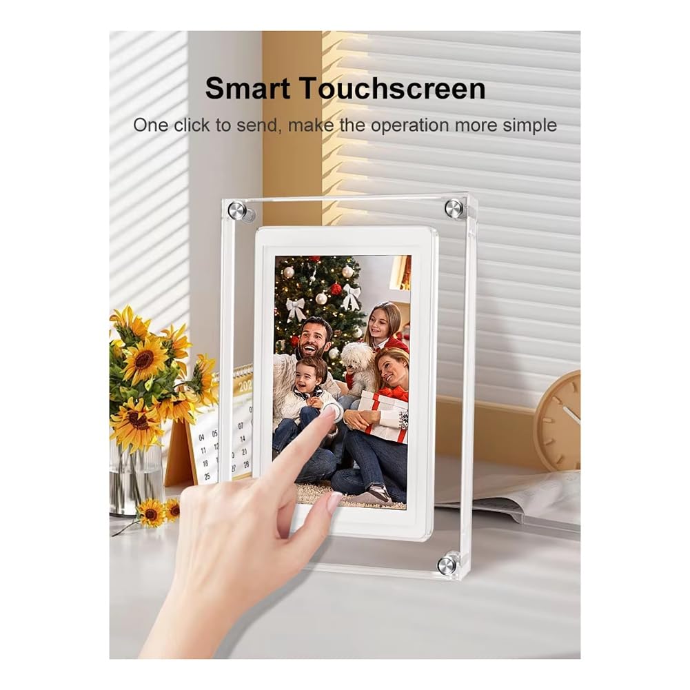 Uxsjakjsde Fotos Digital Inteligente con Pantalla Táctil de 5 Pulgadas, WiFi, 1280 X 720 IPS HD, Almacenamiento de 32 GB, USB
