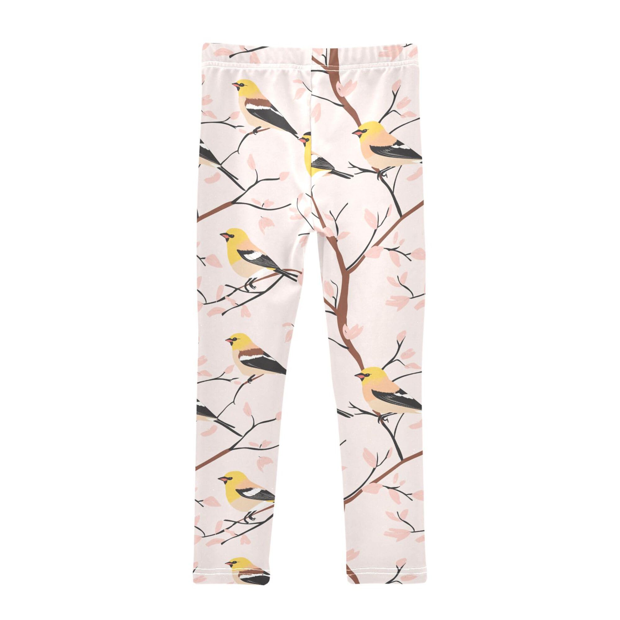 JUNZAN Sweet American Goldfinch Birds Blush Baby Girls Leg Warmers Leggings Soft Dance Leg Warmers Do Exercise 5T