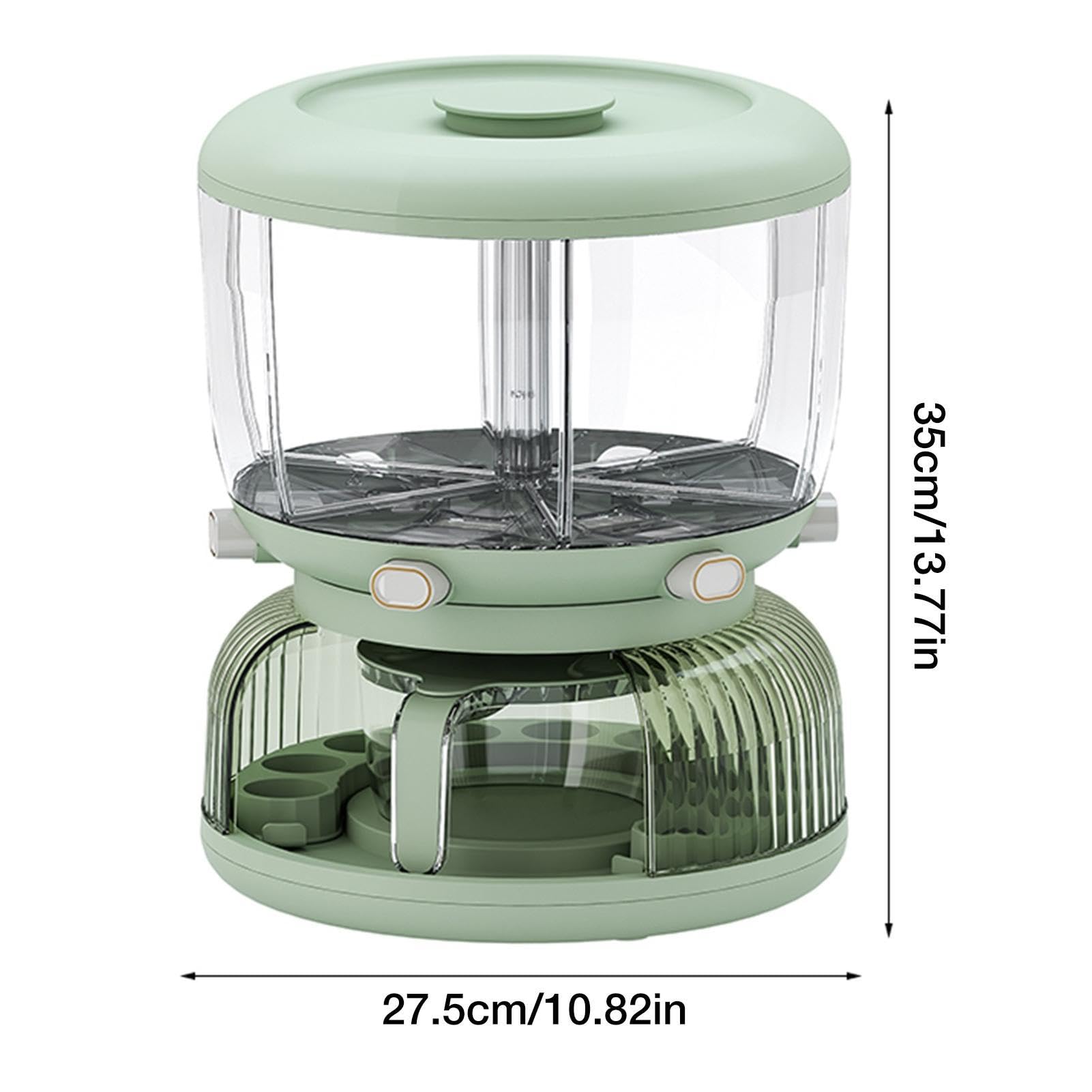 Grano Dispenser Cucina Stoccaggio di contenitori per cereali rotanti a 360 | Dispenser per alimenti secchi a 6 scomparti con per uova per cucina