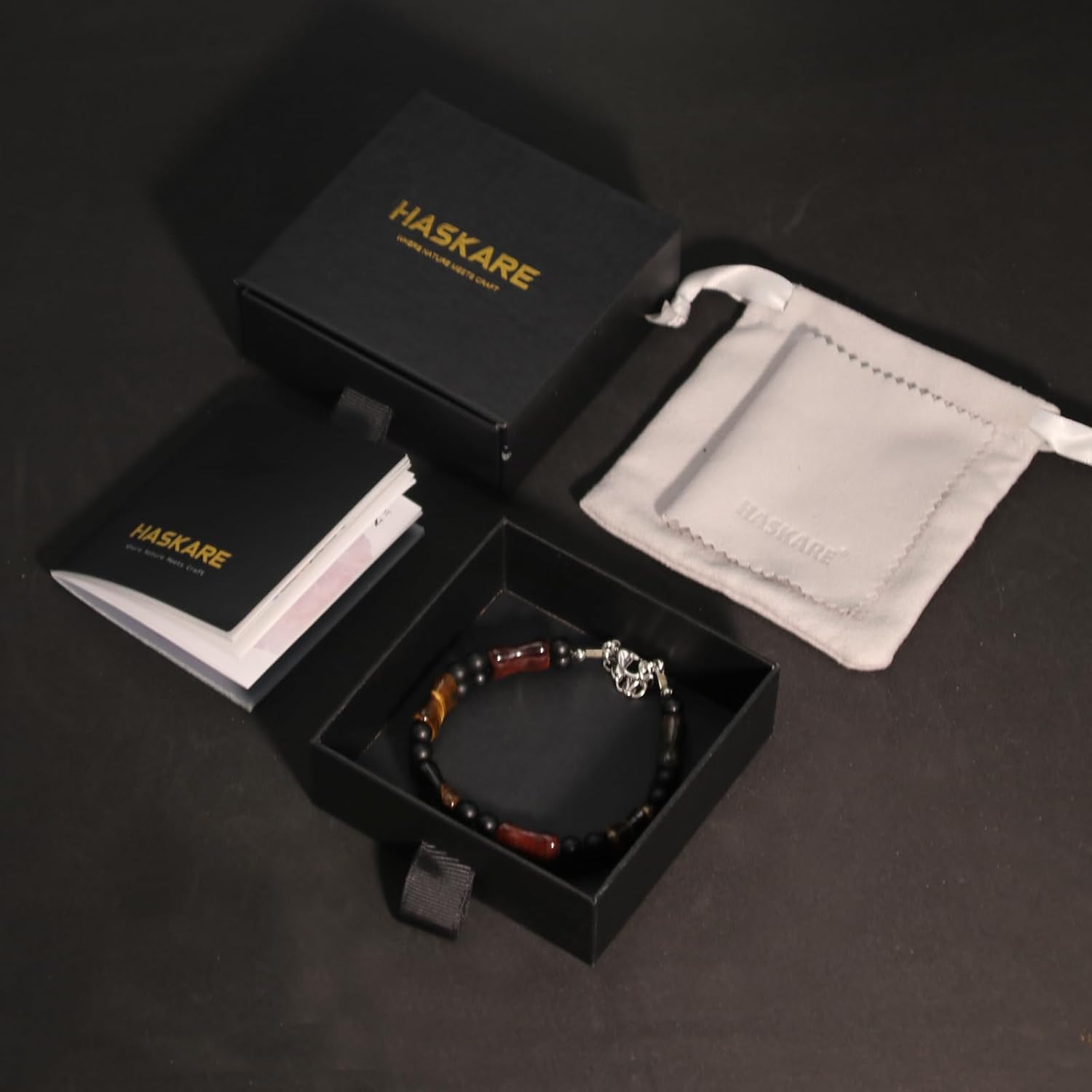 HASKARE Tiger Eye Crystal Bracelets for Men, Natural Tiger Eye Bracelet Multicolored Men Bead Bracelet Healing Crystals Gemstone Durable Wire Beaded Bracelet Unique Gifts for Balance Luck Prosperity - Image 6