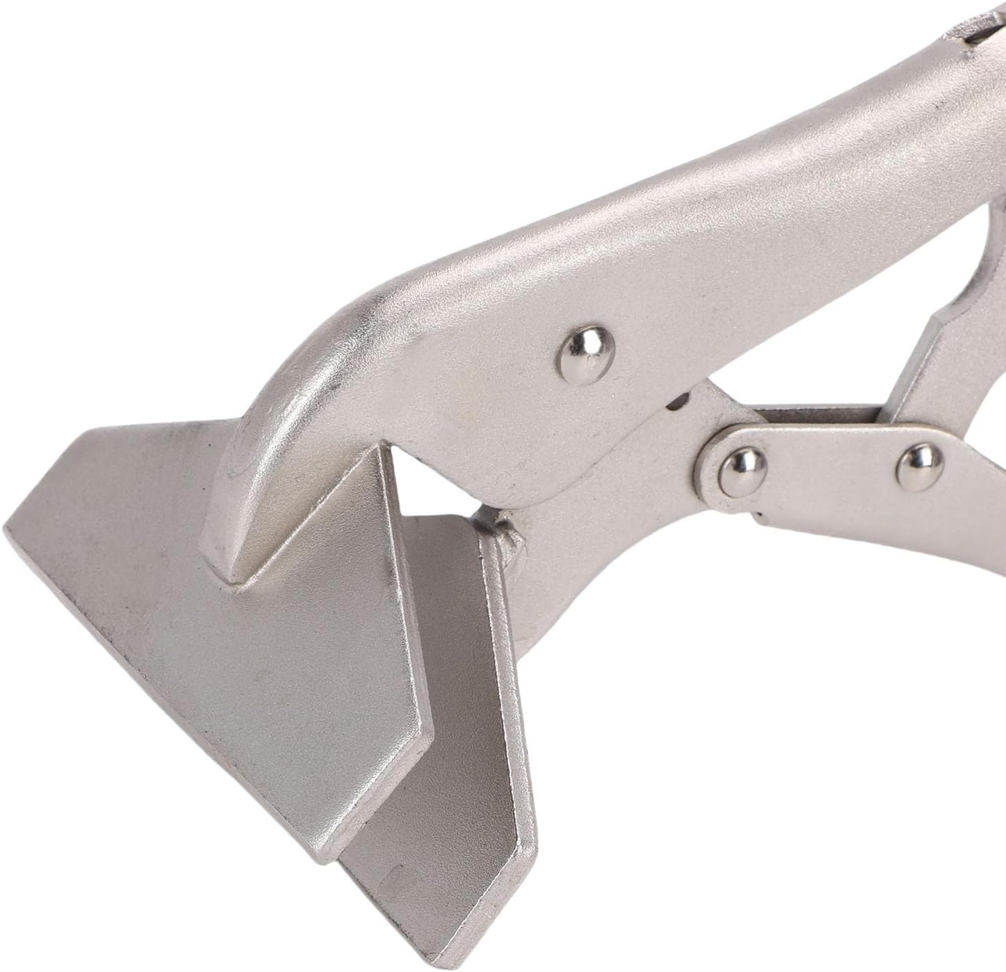 Yctze 10 Inch Heavy Duty Locking Sheet Metal Clamp, Heavy Duty Carbon Steel Duckbill Welding Plier with Adjustable Screw Locking Mechanism for Auto Repair Metalworking