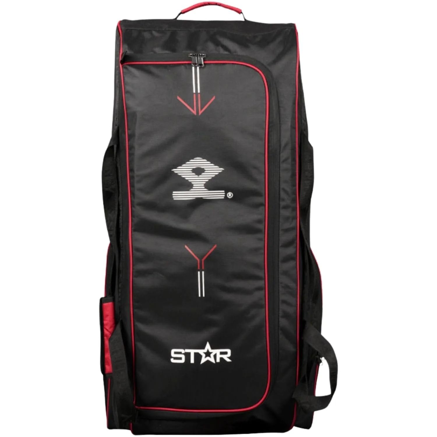 SHREY Star Wheelie 2.0 Cricket Kitbag, Black/Red-picture-29