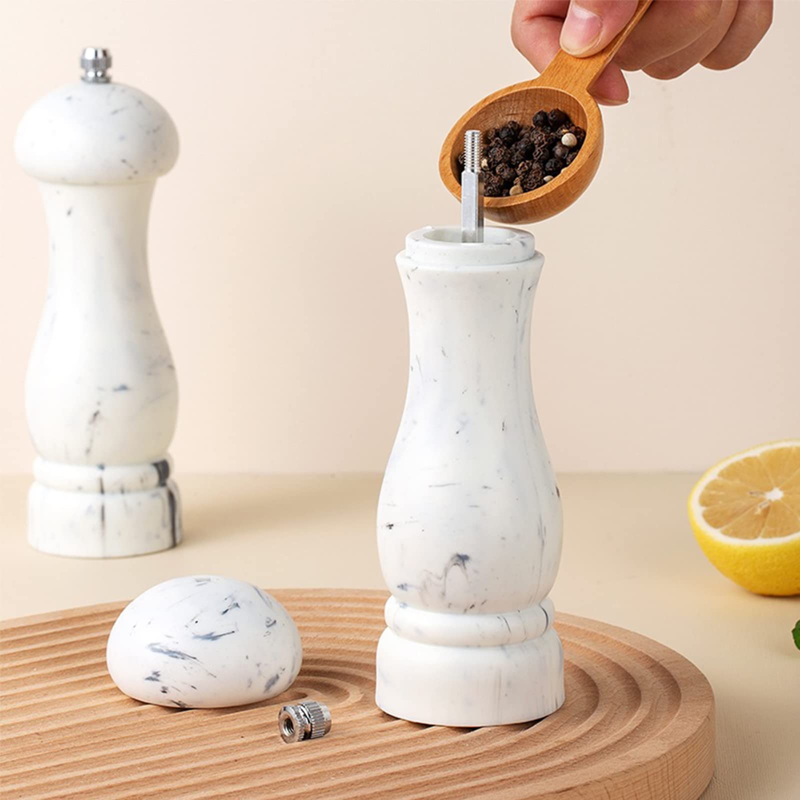大理石 手動ペッパーミル 大理石 手動ペッパーミル