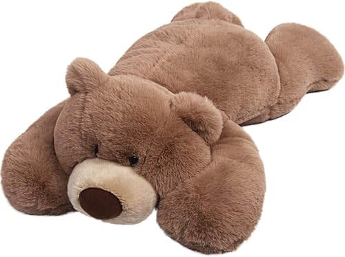 Miniatura 9 de ARELUX Animal de peluche suave de oso marrón almohada de oso de peluche de 19.6 pulgadas para niños pequeños, lindos peluches de cuerpo abrazo para