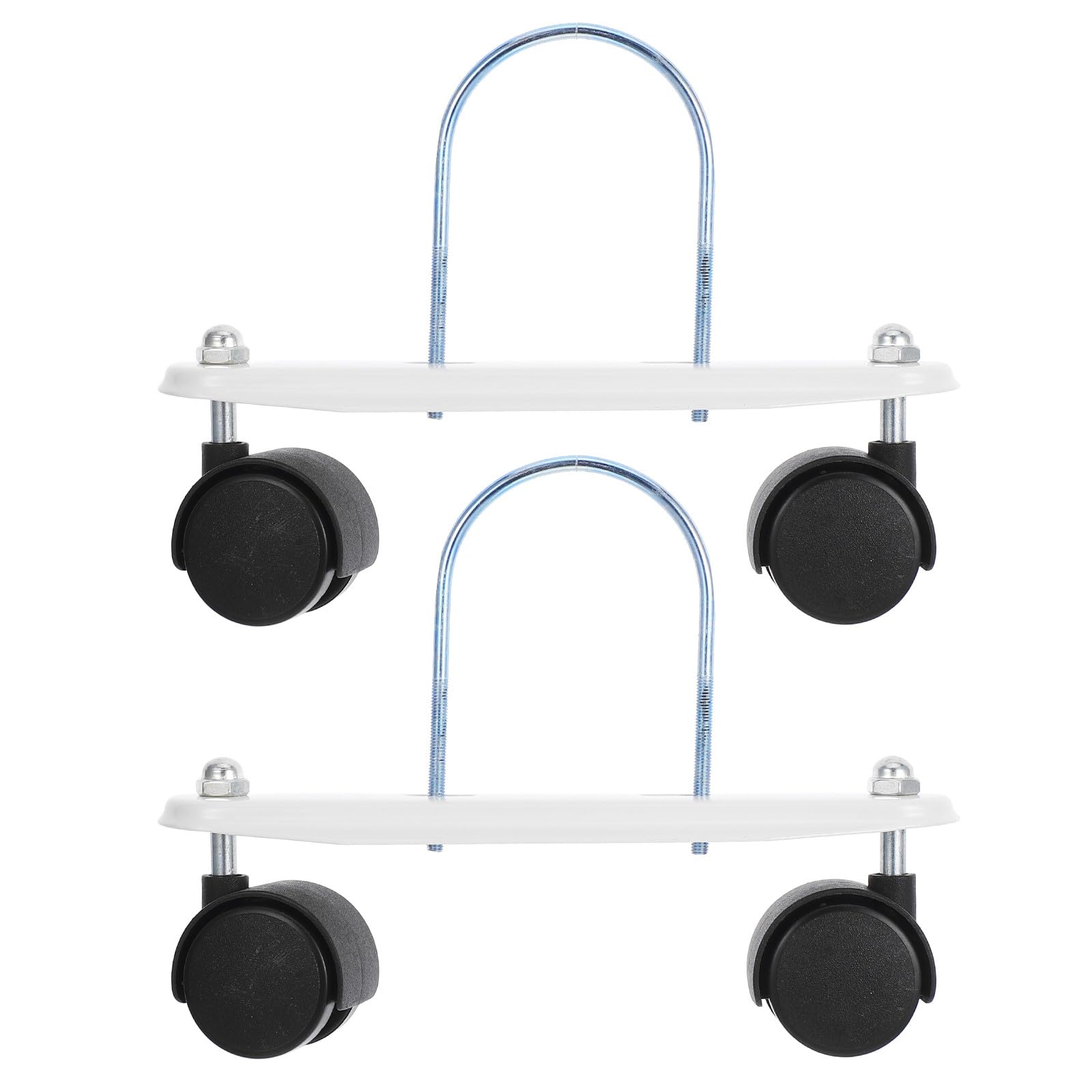 GRADENEVE Universal Heater Support Frame 1 Pair Radiator Brackets with Swivel Casters U-Shaped Support and Nonslip Footplate Replacement Parts for Oil Filled Radiator Patio Gas Heater