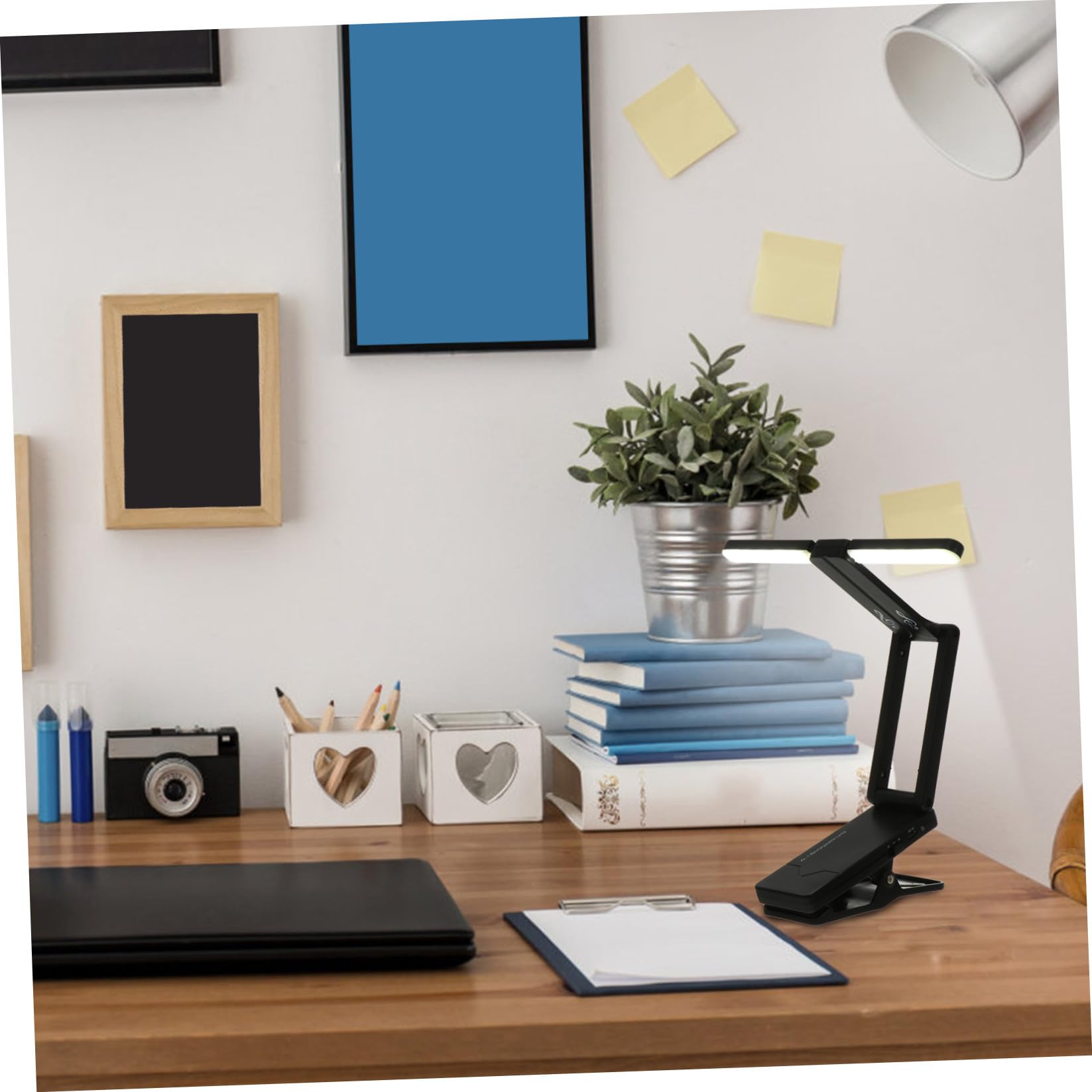 Lampada per Leggio Musicale Ricaricabile LED Clip Regolabile Altezza Design Pieghevole Materiale Abs Elettronica