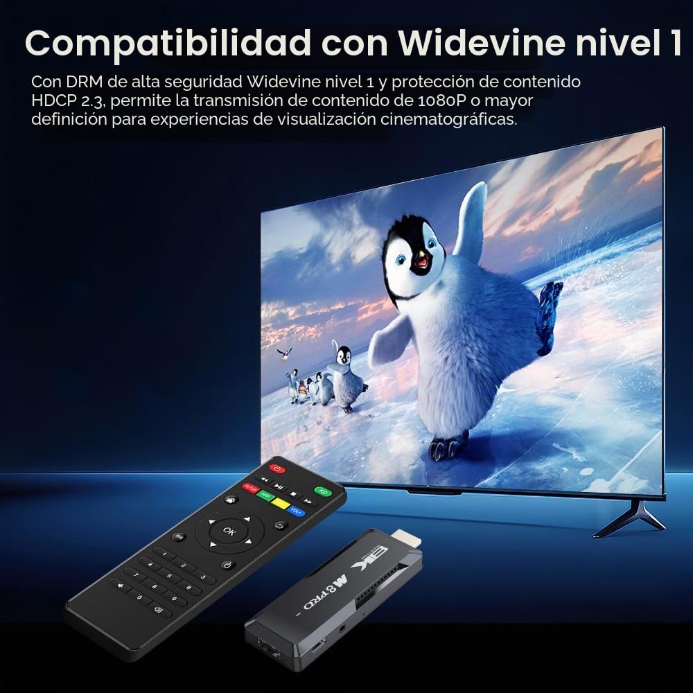 Barra de TV inteligente, compatible con Chromecast y HDCP 2, WiFi, Bluetooth, Netflix, YouTube, Prime Video. Hasta 4K HDR10, CEC