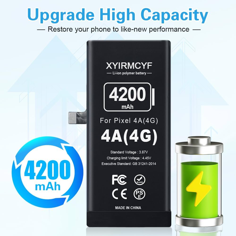 Google Pixel 4a バッテリー新品 Amazon.com: XYIRMCYF for Pixel 4A(4G) Battery, 4200mAh (New