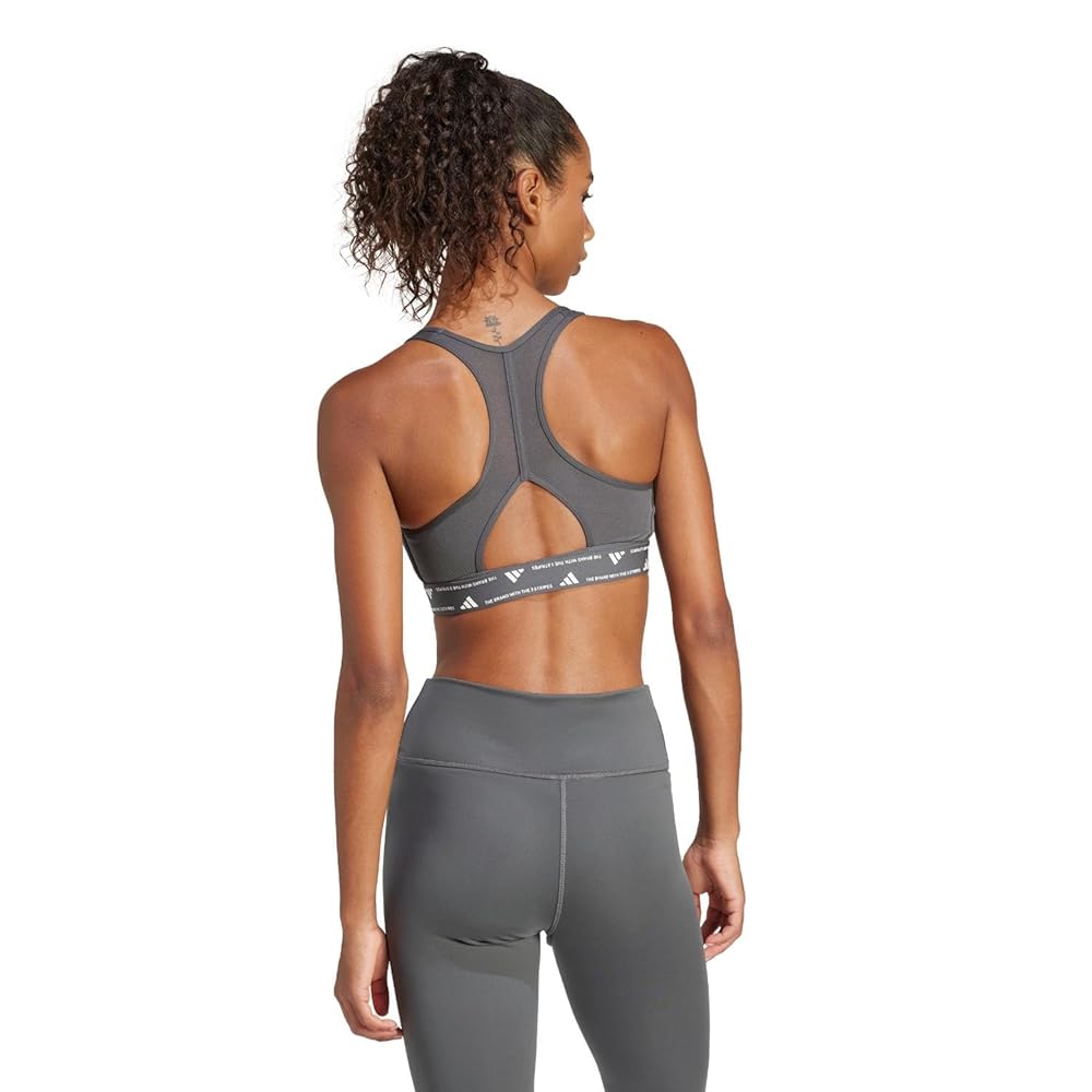 adidas Women's Powerreact Training Medium Support Bra, Grey